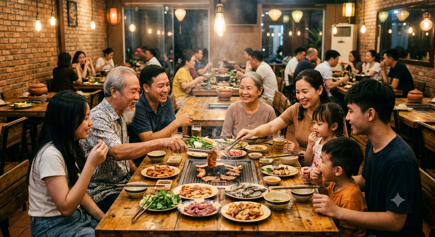 Không gian ấm cúng phù hợp cho nhiều thế hệ cùng quây quần