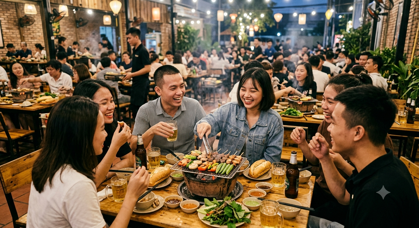 Bí quyết tạo nên sức hút của quán nướng ngon dành cho giới trẻ và nhóm bạn