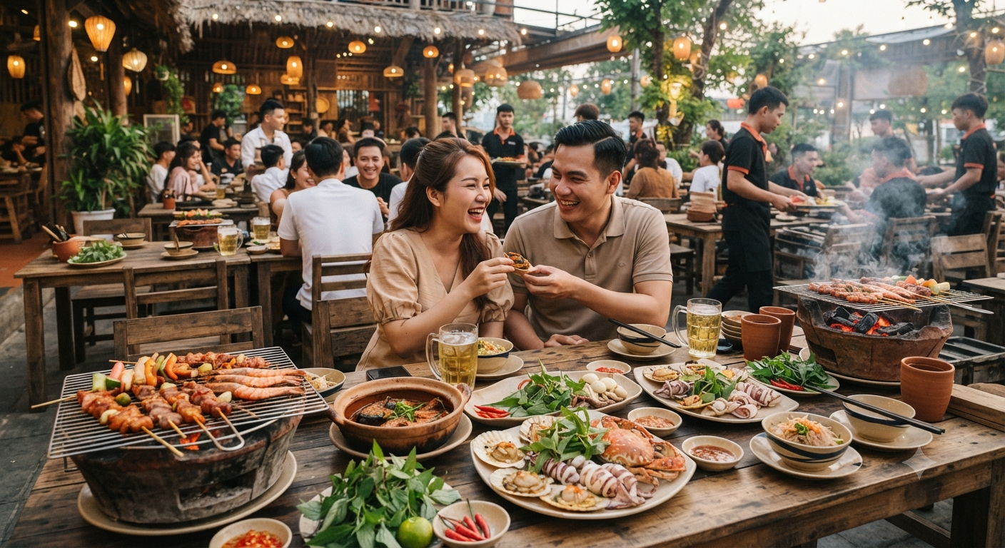 Lợi ích thiết thực khi liên hệ đặt bàn sớm tại Làng Nướng Thơm